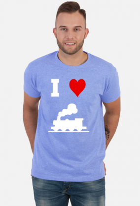 Koszulka męska "I love pociąg"