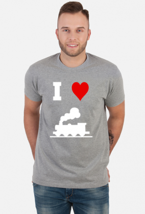 Koszulka męska "I love pociąg"