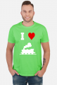 Koszulka męska "I love pociąg"