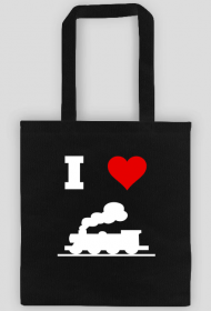 Torba ekologiczna na zakupy "I love pociąg"