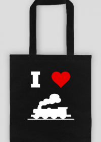 Torba ekologiczna na zakupy "I love pociąg"