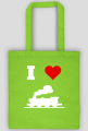 Torba ekologiczna na zakupy "I love pociąg"