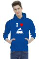 Bluza męska z kapturem "I love pociąg"