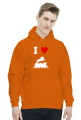 Bluza męska z kapturem "I love pociąg"