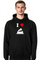 Bluza męska z kapturem "I love pociąg"