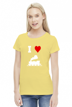 Koszulka damska "I love pociąg"