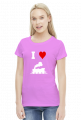 Koszulka damska "I love pociąg"