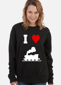 Bluza damska "I love pociąg"