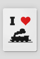 Podkładka pod myszkę "I love pociąg"