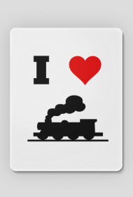 Podkładka pod myszkę "I love pociąg"
