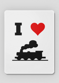 Podkładka pod myszkę "I love pociąg"