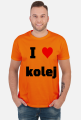 Koszulka męska "I love kolej"