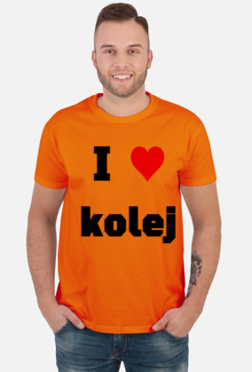 Koszulka męska "I love kolej"