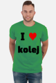 Koszulka męska "I love kolej"
