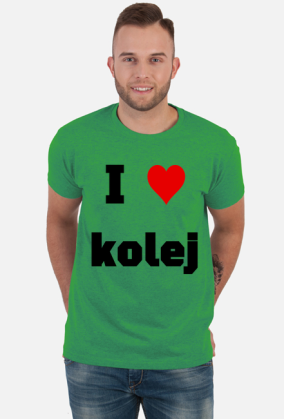Koszulka męska "I love kolej"