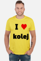 Koszulka męska "I love kolej"