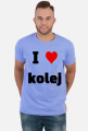 Koszulka męska "I love kolej"