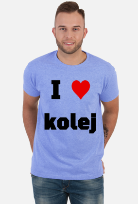 Koszulka męska "I love kolej"