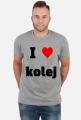 Koszulka męska "I love kolej"