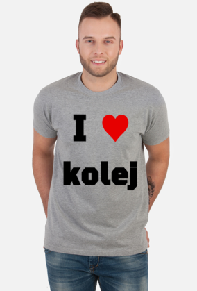 Koszulka męska "I love kolej"