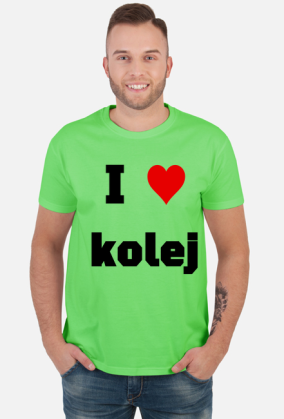 Koszulka męska "I love kolej"