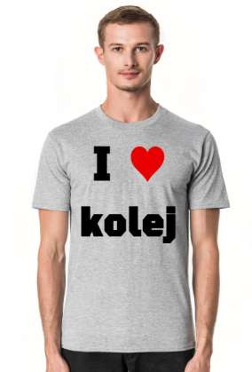 Koszulka męska "I love kolej"