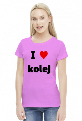 Koszulka damska "I love kolej"