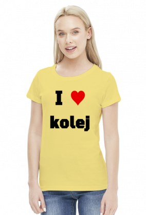 Koszulka damska "I love kolej"