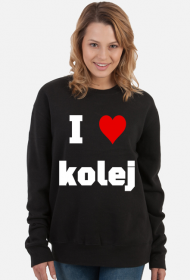 Bluzka damska "I love kolej"