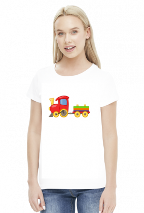 Koszulka damska "Kolorowa lokomotywa"