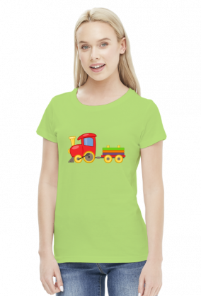 Koszulka damska "Kolorowa lokomotywa"