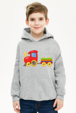 Bluza dziecięca z kapturem "Kolorowa lokomotywa"