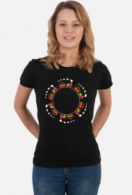 Koszulka damska "Kolorowe parowozy"