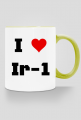 Kubek z kolorowym uchem "I love Ir-1"