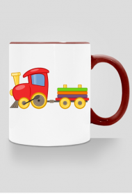 Kubek z kolorowym uchem "Kolorowa lokomotywa"