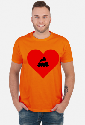 Koszulka męska "Kocham kolej"