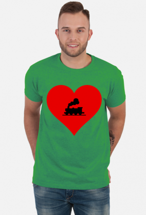 Koszulka męska "Kocham kolej"