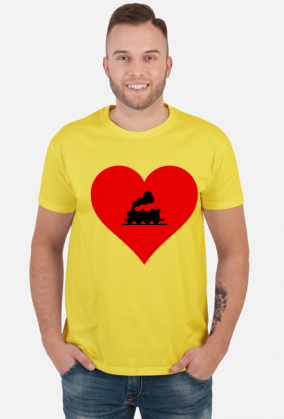 Koszulka męska "Kocham kolej"