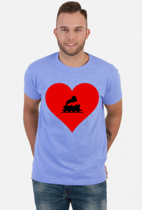 Koszulka męska "Kocham kolej"