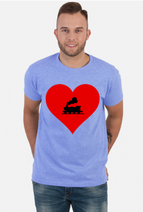 Koszulka męska "Kocham kolej"