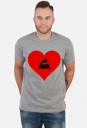 Koszulka męska "Kocham kolej"