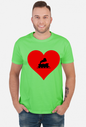 Koszulka męska "Kocham kolej"