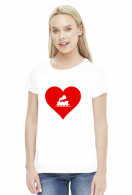 Koszulka damska "Kocham kolej 2"