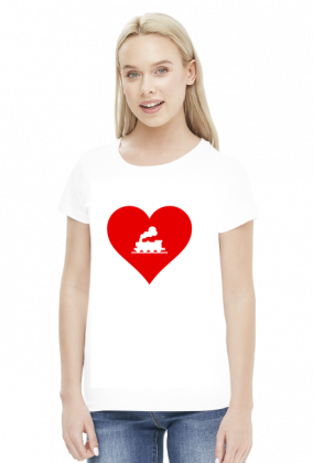 Koszulka damska "Kocham kolej 2"