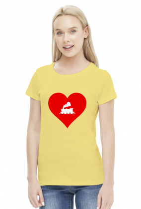 Koszulka damska "Kocham kolej 2"