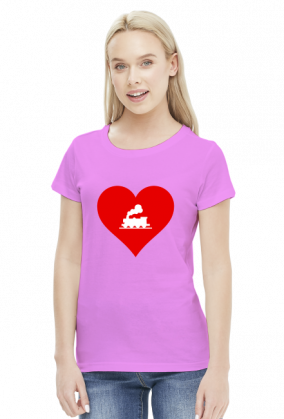 Koszulka damska "Kocham kolej 2"