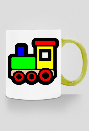 Kubek z kolorowym uchem "Ciuchcia"