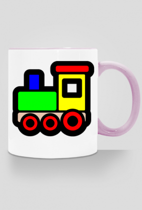 Kubek z kolorowym uchem "Ciuchcia"