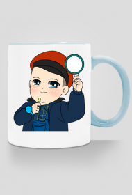 Kubek z kolorowym uchem "Mały kolejarz"