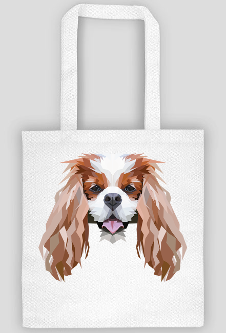Cavalier king charles spaniel geometryczny torba z Twoim Psem